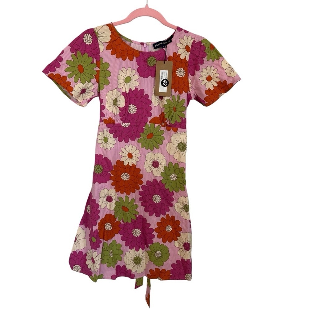Princess Highway Women’s Short Sleeve Pink Susan Floral Mini Dress Sz 6 NWT